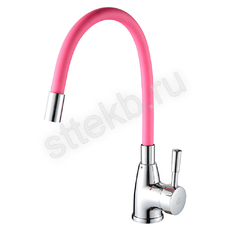 Смеситель ROEGEN RD014P для кухни, 40 мм, на гайке, с боковой ручкой, с гибким розовым изливом - Сантехтрейд - Интернет-магазин сантехники г. Екатеринбург