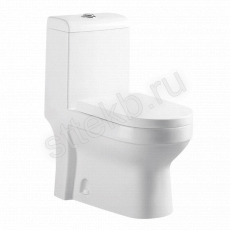 Унитаз моноблок напольный Knois KN6171000 горизонтальный выпуск, душевой тип смыва, микролифт, 71х36,5х80 см - Сантехтрейд - Интернет-магазин сантехники г. Екатеринбург