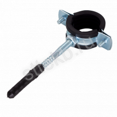 Хомут металлорезиновый 2-1/2" (75-80 мм) с дюбелем и шурупом - Сантехтрейд - Интернет-магазин сантехники г. Екатеринбург