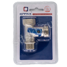 Кран шар. д/быт. прибор. 1/2"x3/4"x1/2" г/ш/ш флажок, никел. СТМ - Сантехтрейд - Интернет-магазин сантехники г. Екатеринбург