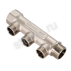 Коллектор 3 вых. н/р 3/4"х1/2" СТМ - Сантехтрейд - Интернет-магазин сантехники г. Екатеринбург