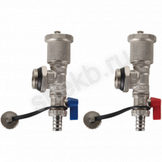 Тройник коллекторный со сливным клапаном и воздухоотводчиком 2 шт. в комплекте  1" Gappo G435.06 - Сантехтрейд - Интернет-магазин сантехники г. Екатеринбург