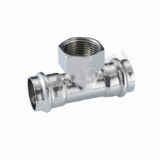 Тройник с переходом на внутреннюю резьбу нержавеющая сталь 22x1/2"x22 22x1/2"x22 Gappo G1108.220422 - Сантехтрейд - Интернет-магазин сантехники г. Екатеринбург