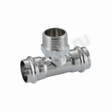 Тройник с переходом на наружную резьбу нержавеющая сталь 15xR1/2"x15 15xR1/2"x15 Gappo G1109.150415 - Сантехтрейд - Интернет-магазин сантехники г. Екатеринбург