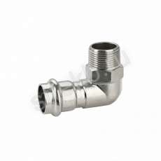 Угольник с переходом на наружную резьбу нержавеющая сталь 15x1/2" 15xR1/2" Gappo G1116.1504 - Сантехтрейд - Интернет-магазин сантехники г. Екатеринбург