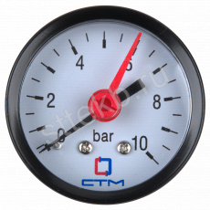 Манометр аксиального подключения 1/4", измерение до 10 бар СТМ - Сантехтрейд - Интернет-магазин сантехники г. Екатеринбург