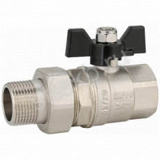 Кран шаровой с «американкой» полнопроходной ВР-НР, бабочка из алюминия  3/4" x 3/4" Gappo G219.05 - Сантехтрейд - Интернет-магазин сантехники г. Екатеринбург