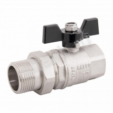 Кран шаровой с «американкой» полнопроходной ВР-НР, бабочка из алюминия  1" x 1" Gappo G219.06 - Сантехтрейд - Интернет-магазин сантехники г. Екатеринбург