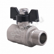 Кран шаровой полнопроходной ВР-НР,бабочка из алюминия  1/2" x 1/2" Gappo G225.04 - Сантехтрейд - Интернет-магазин сантехники г. Екатеринбург