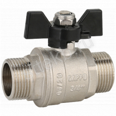 Кран шаровой полнопроходной НР-НР, бабочка из алюминия  3/4" x 3/4" Gappo G228.05 - Сантехтрейд - Интернет-магазин сантехники г. Екатеринбург