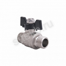 Кран шаровой полнопроходной НР-НР, бабочка из алюминия  1" x 1" Gappo G228.06 - Сантехтрейд - Интернет-магазин сантехники г. Екатеринбург