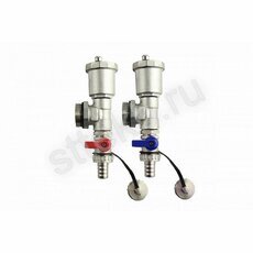 Концевая группа коллектора (Синяя) нр 1" с дренажным краном и авт. Воздухоотводчиком RITABLE - Сантехтрейд - Интернет-магазин сантехники г. Екатеринбург