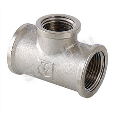 Тройник 1 1/4"x3/4"x1 1/4" ВР латунь никель TAEN - Сантехтрейд - Интернет-магазин сантехники г. Екатеринбург