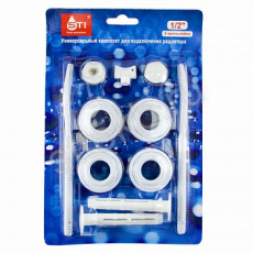 Комплект переходн. 1"х1/2" в блистере с 2 кроншт. - Сантехтрейд - Интернет-магазин сантехники г. Екатеринбург