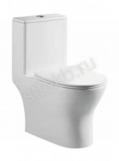 Унитаз моноблок напольный Knois KN8618000 горизонтальный выпуск, Торнадо, микролифт, 67,5х37х75 см. - Сантехтрейд - Интернет-магазин сантехники г. Екатеринбург