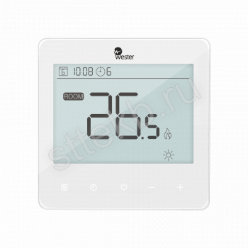 Термостат электронный программируемый Wester RT66PW белый - Сантехтрейд - Интернет-магазин сантехники г. Екатеринбург