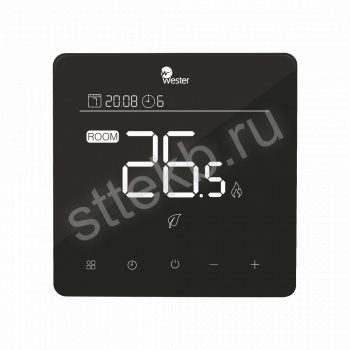 Термостат электронный программируемый Wester RT66PB черный - Сантехтрейд - Интернет-магазин сантехники г. Екатеринбург