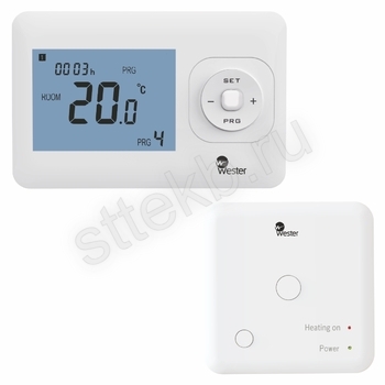 Термостат электронный программируемый беспроводной Wester RT02PRF - Сантехтрейд - Интернет-магазин сантехники г. Екатеринбург