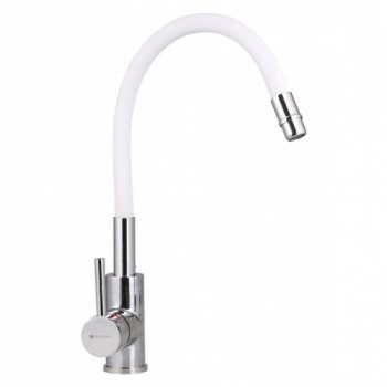 Смеситель для кухни GROSS AQUA 3241508W ColorFlex с гибким изливом белый - Сантехтрейд - Интернет-магазин сантехники г. Екатеринбург