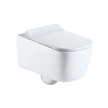 SOLE Унитаз подвесной SOHO с крышкой Soft-close БЕЗОБОДКОВЫЙ Д-510*Ш-350*В-400 - Сантехтрейд - Интернет-магазин сантехники г. Екатеринбург