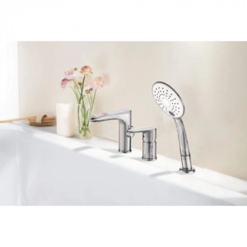 Смеситель GROSS AQUA Space для ванны на борт на 3 отверстия 1209288С - Сантехтрейд - Интернет-магазин сантехники г. Екатеринбург