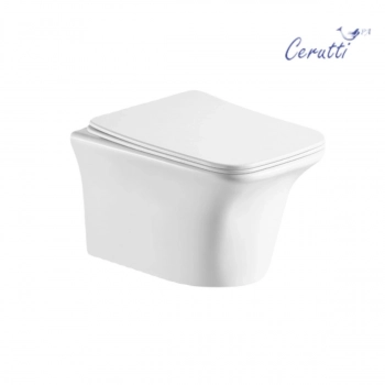 Cerutti SPA Унитаз NIVOLET ARIA  подвесной (495*360*350) безободковый, тонкая крышка дюропласт с микролифтом быстросъемная 2613Е - Сантехтрейд - Интернет-магазин сантехники г. Екатеринбург