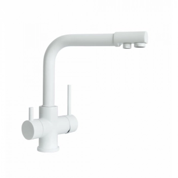 Смеситель для кухни GROSS AQUA 3120609MW Ecolife Белый с подключением к фильтру питьевой воды - Сантехтрейд - Интернет-магазин сантехники г. Екатеринбург