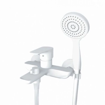 Смеситель для ванны GROSS AQUA 2155297MW Evo Белый с коротким изливом - Сантехтрейд - Интернет-магазин сантехники г. Екатеринбург