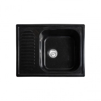 Мойка AGATA AG5C1 Черная 640х490х190 мм кварцевая прямоугольная глянцевая - Сантехтрейд - Интернет-магазин сантехники г. Екатеринбург