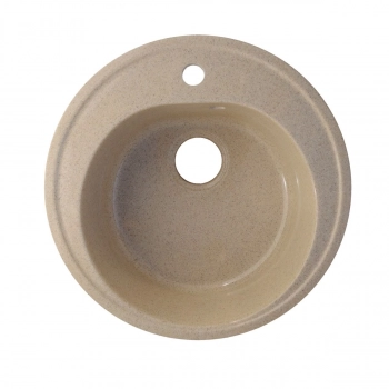 Мойка AGATA AG7C10 Бежевая 490х180 мм кварцевая круглая глянцевая - Сантехтрейд - Интернет-магазин сантехники г. Екатеринбург