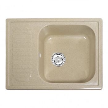 Мойка AGATA AG5C10 Бежевая 640х490х190 мм кварцевая прямоугольная глянцевая - Сантехтрейд - Интернет-магазин сантехники г. Екатеринбург