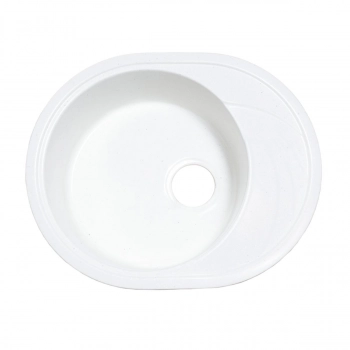 Мойка AGATA AG3C8 Белая 570х465х180 мм кварцевая овальная глянцевая - Сантехтрейд - Интернет-магазин сантехники г. Екатеринбург