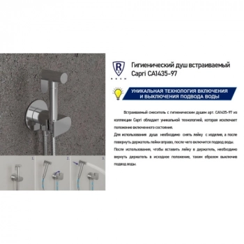 Смеситель c гигиеническим душем встраиваемый RUSH Capri CA1435-97 (10) - Сантехтрейд - Интернет-магазин сантехники г. Екатеринбург