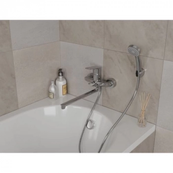 Смеситель для ванны RUSH Bali BA3835-51 хром с длинным изливом (10) - Сантехтрейд - Интернет-магазин сантехники г. Екатеринбург