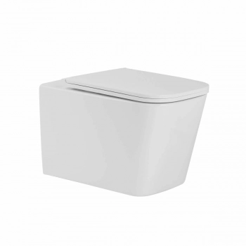 SOLE Унитаз подвесной CUBE TURBO (Торнадо) с крышкой Soft-close БЕЗОБОДКОВЫЙ Ш-345, Д-525,В-360 - Сантехтрейд - Интернет-магазин сантехники г. Екатеринбург