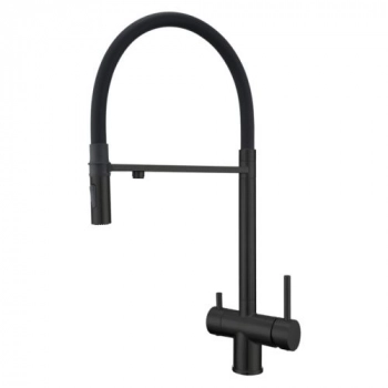 Смеситель для кухни GROSS AQUA GA3188611SSMBB Neosteel Черный, с подключением к фильтру питьевой воды - Сантехтрейд - Интернет-магазин сантехники г. Екатеринбург