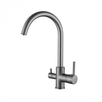 Смеситель для кухни BELZ B76801-3 с подключением к фильтру питьевой воды, вороненая сталь (10) - Сантехтрейд - Интернет-магазин сантехники г. Екатеринбург