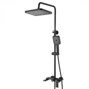Душевая система с изливом BELZ B24678-7 верхний душ, лейка, черный (4) - Сантехтрейд - Интернет-магазин сантехники г. Екатеринбург