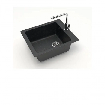 Мойка AGATA 8/Q4 чёрный 500x425x195 матовая из искусственного камня - Сантехтрейд - Интернет-магазин сантехники г. Екатеринбург