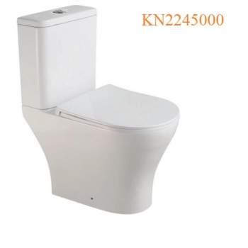 Унитаз-компакт напольный Knois KN2245000 горизонтальный выпуск, безободковый тип смыва, микролифт, 74,5х36х61,5 см. - Сантехтрейд - Интернет-магазин сантехники г. Екатеринбург