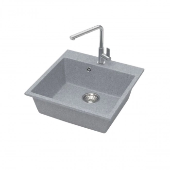Мойка AGATA 42/Q10 Светло-серый 500x500x175 матовая из искусственного камня - Сантехтрейд - Интернет-магазин сантехники г. Екатеринбург