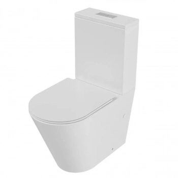 Унитаз напольный Grossman GR-4458SQ торнадо, безободковый, сиденье микролифт, белый, 640х360х835 мм - Сантехтрейд - Интернет-магазин сантехники г. Екатеринбург