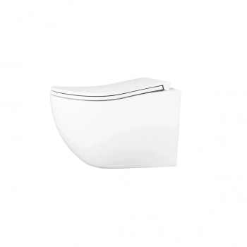 Унитаз подвесной безободковый торнадо D&K Munchen DT1566516, 520*360*360мм, сиденье микролифт, белый - Сантехтрейд - Интернет-магазин сантехники г. Екатеринбург