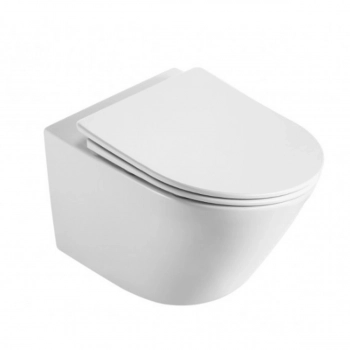 Унитаз подвесной (Торнадо) Knois KN9700200 безободковый, с крышкой Soft-close 500х360х350 мм. - Сантехтрейд - Интернет-магазин сантехники г. Екатеринбург