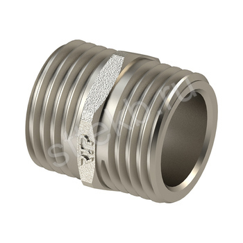 Ниппель 1/2" НР латунь никель RTP - Сантехтрейд - Интернет-магазин сантехники г. Екатеринбург