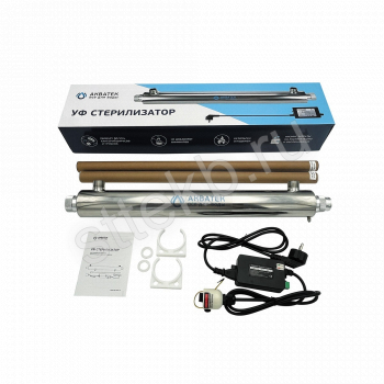 Стерилизатор у/ф Акватек AT-8GPM 1" 30W, монтажная длина 910 мм (1,8 м3/час) с заземлением - Сантехтрейд - Интернет-магазин сантехники г. Екатеринбург