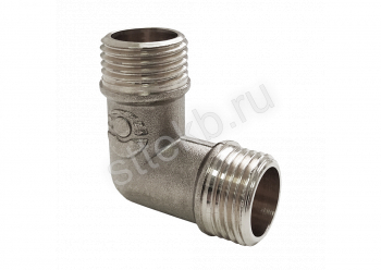 Угольник 90 гр 1/2" НР/НР латунь никель VALFEX - Сантехтрейд - Интернет-магазин сантехники г. Екатеринбург