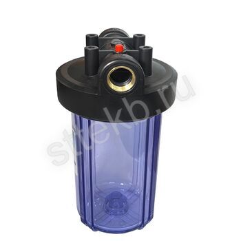 Корпус Вig Вlue 10” 1"прозрачный для холодной воды (кронштейн, латунные вставки) - Сантехтрейд - Интернет-магазин сантехники г. Екатеринбург