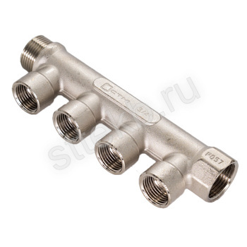 Коллектор 4 вых. в/р 1"х1/2" СТМ - Сантехтрейд - Интернет-магазин сантехники г. Екатеринбург