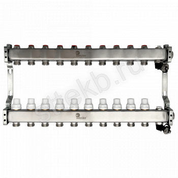 Коллектор нерж. Wester MUVS 1"-3/4 в сборе на 10 выходов - Сантехтрейд - Интернет-магазин сантехники г. Екатеринбург